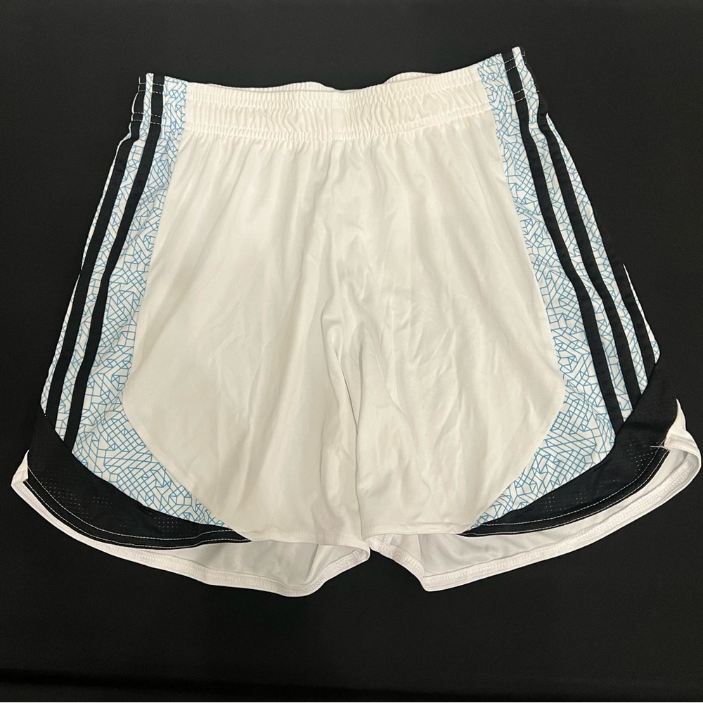 Adidas Climacool white blue and black shorts size Medium